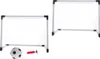Two soccer goals, a soccer ball, and a pump are displayed against a white background. Produktbild-Vorschau