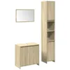 vidaXL 3-tlg. Badmöbel-Set Sonoma-Eiche Holzwerkstoff Produktbild-Vorschau 1