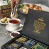 A person is adding sugar to a cup of tea, with a box of tea and pastries in the background. Produktbild-Vorschau
