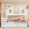 Flieks Etagenbett 90x200cm mit Schubladen, Kinderbett Produktbild-Vorschau 1