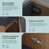 doporro Petit Meuble de Salle de Bain Suspendu 46cm Aspect Voir les images du produit 6
