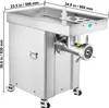 VEVOR Fleischwolf Gewerbe 16,65 kg/min 4000 W, Elektrischer Produktbild-Vorschau 8