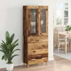 Hoge kast Oud Hout 69,5 x 34 x 180 cm Geengineerd Hout en Productafbeelding-voorbeeld 4