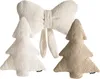 BELIANI Dekokissen 3er Set Hellbeige Bouclé Stoff mit Produktbild-Vorschau 1