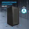 Extralink Armadio Rack da Pavimento 22U 600×600 Nero 19" Anteprima dell’immagine prodotto 4