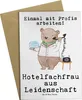 Mr. & Mrs. Panda Klappkarte Hotelfachfrau Leidenschaft - Produktbild-Vorschau 1