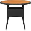 vidaXL 5-tlg. Garten-Essgruppe Poly Rattan Schwarz Produktbild-Vorschau 6
