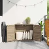 Mobile da giardino Beige 83x45x76 cm Poly rattan Anteprima dell’immagine prodotto 3