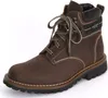 A single brown leather boot is shown against a white background. Voir les images du produit