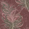 Rote Tapete mit Federn, Gold Design & Struktureffekt Produktbild-Vorschau 11