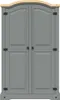 vidaXL Armadio in legno di pino stile Messico 2 porte Anteprima dell’immagine prodotto 2