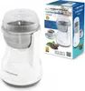 A coffee grinder and its packaging are shown. Produktbild-Vorschau