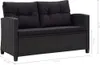 vidaXL Canapé de jardin 2 places avec coussins Noir 124 cm Voir les images du produit 15