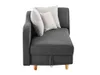 Chaiselongue aus anthrazitfarbenem Stoff mit Stauraum für Produktbild-Vorschau 3