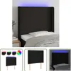 The Living Store LED Kopfteil Schwarz 83x16x118/128 cm Produktbild-Vorschau 7