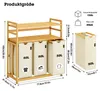 AdelDream Wäschekorb 150 l 3 Fächer 2 Regale ausziehbarer Produktbild-Vorschau 7