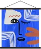 MuchoWow® Textilposter Porträt - Blau - Abstrakt 90x90 cm Produktbild-Vorschau 1
