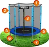 GARTENTRAMPOLIN 140 cm 4ft MIT OUTDOOR-NETZ NEOSPORT FÜR Produktbild-Vorschau 5