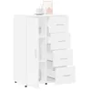 vidaXL Credenza bianca 60x31x84 cm Materiale a base di Anteprima dell’immagine prodotto 4