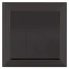 3-fach Schalter mit Rahmen Schwarz matt – Unterputz IP20 Produktbild-Vorschau 1