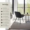 tectake® Esszimmerstuhl Marilyn gepolstert, in Samtoptik, Produktbild-Vorschau 2