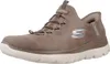 A single brown Skechers sneaker is shown from a side angle against a white background. Produktbild-Vorschau
