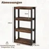 Étagère sur pied COSTWAY en bois avec structure métallique, Voir les images du produit 3