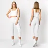 Ladeheid Damen 3/4 Leggings aus Baumwolle LA40-132 (Weiß, Produktbild-Vorschau 2