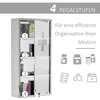 Homcom HOMCOM lékárnička se zámkem nerez 30 x 12 x 60 cm Náhled obrázku produktu 5