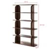 Bücherregal Chilly CODY - 120 x 181,5 cm - in Dunkelbraun Produktbild-Vorschau 5