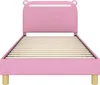 vidaXL Kinderbettgestell mit Kopfteil Rosa 90 x 200 cm Produktbild-Vorschau 5