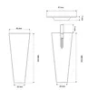 Technical drawings of furniture legs with dimensions. Podgląd zdjęcia produktu