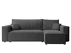 A dark gray sectional sofa with a corduroy texture, shown against a white background. Produktbild-Vorschau