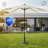 Melko slnečník Ø3m vrátane LED záhradný 360° otočný Náhľad obrázku produktu 11