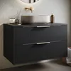 Badplaats Waschbeckenunterschrank Rimini 80 x 46 cm Schwarz Produktbild-Vorschau 2