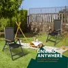 CCLIFE Gartenstühle Klappbar aus Premium Aluminium Produktbild-Vorschau 4