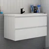 Badezimmermöbel 100cm CINIC-Serie Keramik Waschtisch mit Produktbild-Vorschau 1