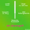 Bürstenking WC Bürstengriff Kunststoff, Weiß, 260 mm, Produktbild-Vorschau 2