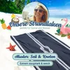 Strandtuch XXL aus Baumwolle, 100x200 cm, marine-weiß Produktbild-Vorschau 4