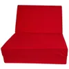 A red foldable mattress or futon is shown against a white background. Náhled obrázku produktu