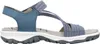 Rieker Damen-Sandalette Royal-Blau-Jeans-Weiß, Farbe:blau, Produktbild-Vorschau 2