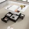Stolik kawowy Sweiko 70x70x40cm z obrotowym blatem 360°, Podgląd zdjęcia produktu 4