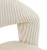 Lot de 2 chaises pivotantes rétro, en velours côtelé blanc Voir les images du produit 7