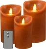 3pcs Bougie Cuivre Cire Rustique Flamme mobile Voir les images du produit 2