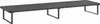 A dark gray monitor stand with metal legs on a white background. Náhled obrázku produktu