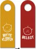 3x Bitte klopfen oder belegt Türhänger mit Gesichtern in Produktbild-Vorschau 1