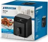 The image shows the retail packaging of a Smarton Vita Fryer FR 450 air fryer. The packaging displays an image of the air fryer itself and a plate of fried food. Anteprima dell’immagine prodotto
