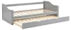 Homestyle4u Tagesbett 90x200 Ausziehbett Grau mit Matratze Produktbild-Vorschau 27