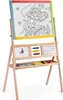 A wooden easel with a drawing board, clock, abacus, and alphabet chart. Voir les images du produit