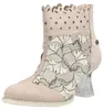 Laura Vita Damen Stiefelette aus Leder mit floral Produktbild-Vorschau 7